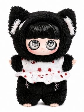KIKI x Key Daydream Night Elves Plush Series - NIB - Dark Night Cat